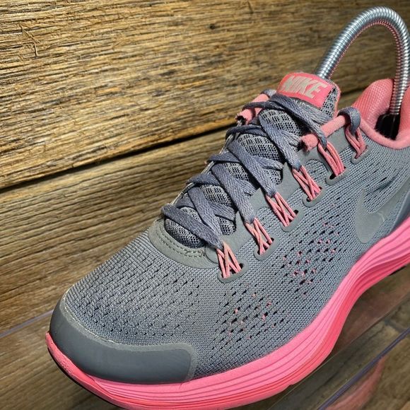 Nike LunarGlide 4 Youth 4/ Women's 6 Athletic Running Shoes Pink/Gray - Picture 12 of 14
